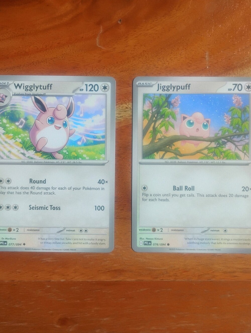 Mint 2025 Jigglypuff & Wigglytuff Mega Evolutions Phantasmal Flames Pokemon Card